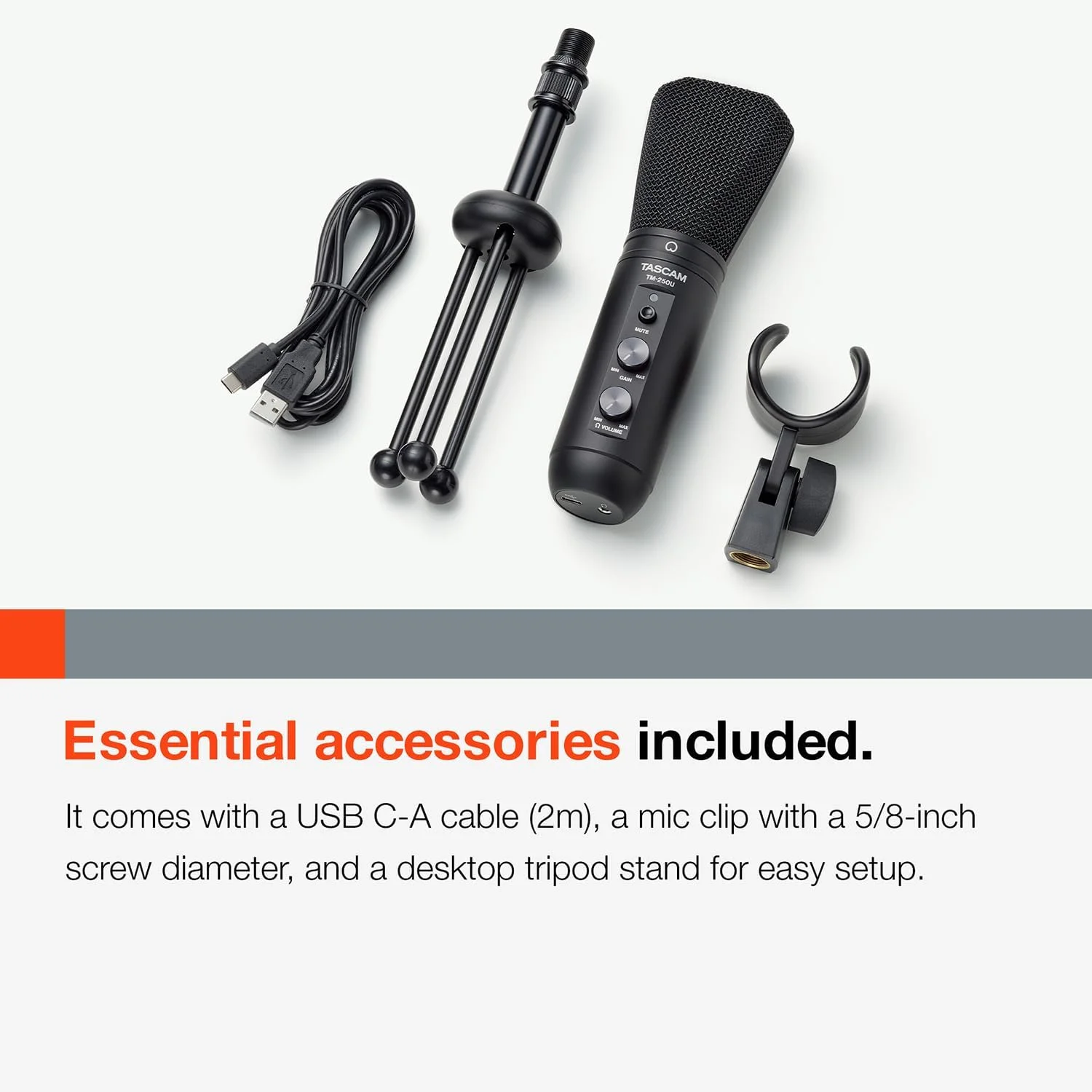 میکروفون کاندنسر USB تسکم مدل TM-250U مناسب برای پادکست، کنفرانس، ضبط کامپیوتری و صدا آنلاین (TM250U) میکروفون کاندنسر USB تسکم مدل TM-250U مناسب برای پادکست، کنفرانس، ضبط کامپیوتری و صدا آنلاین (TM250U)