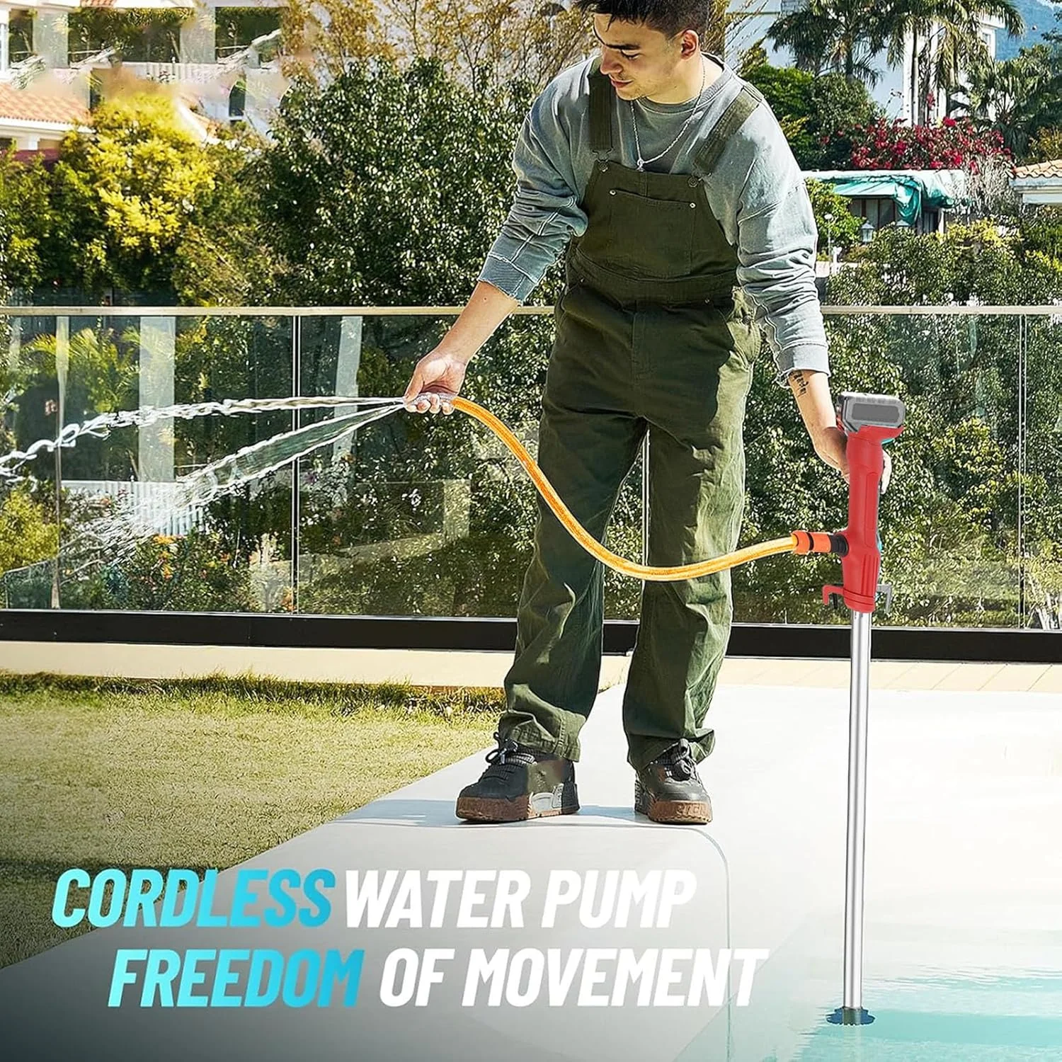 Generic Cordless Sticking Water Transfer Pump, 554GPH Brushless Sticking Utility Pump for Pool Garden Pond, 16.4ft Head Temperature Control 9mm Diameter 1.5m Hose Portable Generic Cordless Sticking Water Transfer Pump, 554GPH Brushless Sticking Utility Pump for Pool Garden Pond, 16.4ft Head Temperature Control 9mm Diameter 1.5m Hose Portable