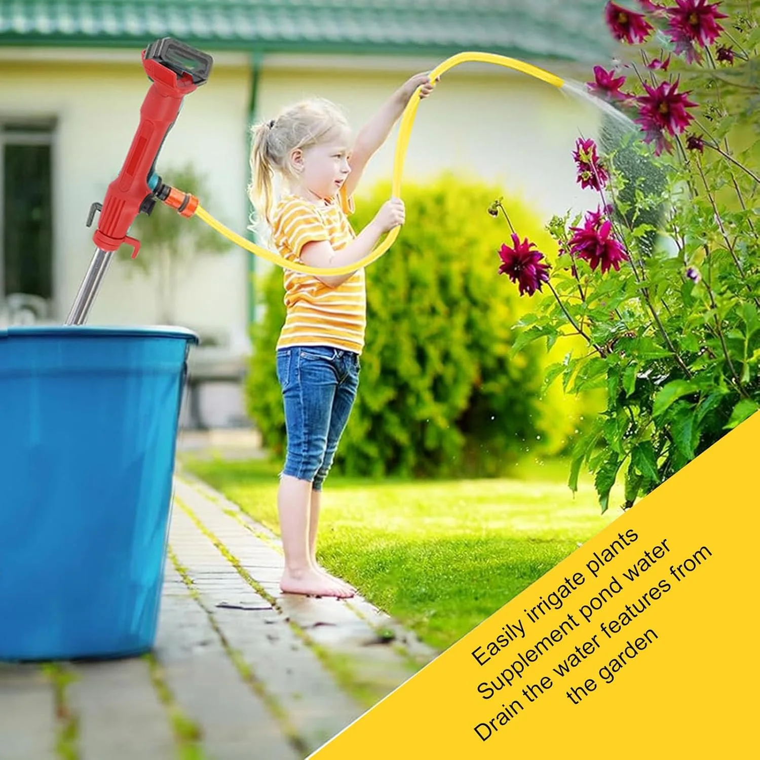 Generic Cordless Sticking Water Transfer Pump, 554GPH Brushless Sticking Utility Pump for Pool Garden Pond, 16.4ft Head Temperature Control 9mm Diameter 1.5m Hose Portable Generic Cordless Sticking Water Transfer Pump, 554GPH Brushless Sticking Utility Pump for Pool Garden Pond, 16.4ft Head Temperature Control 9mm Diameter 1.5m Hose Portable