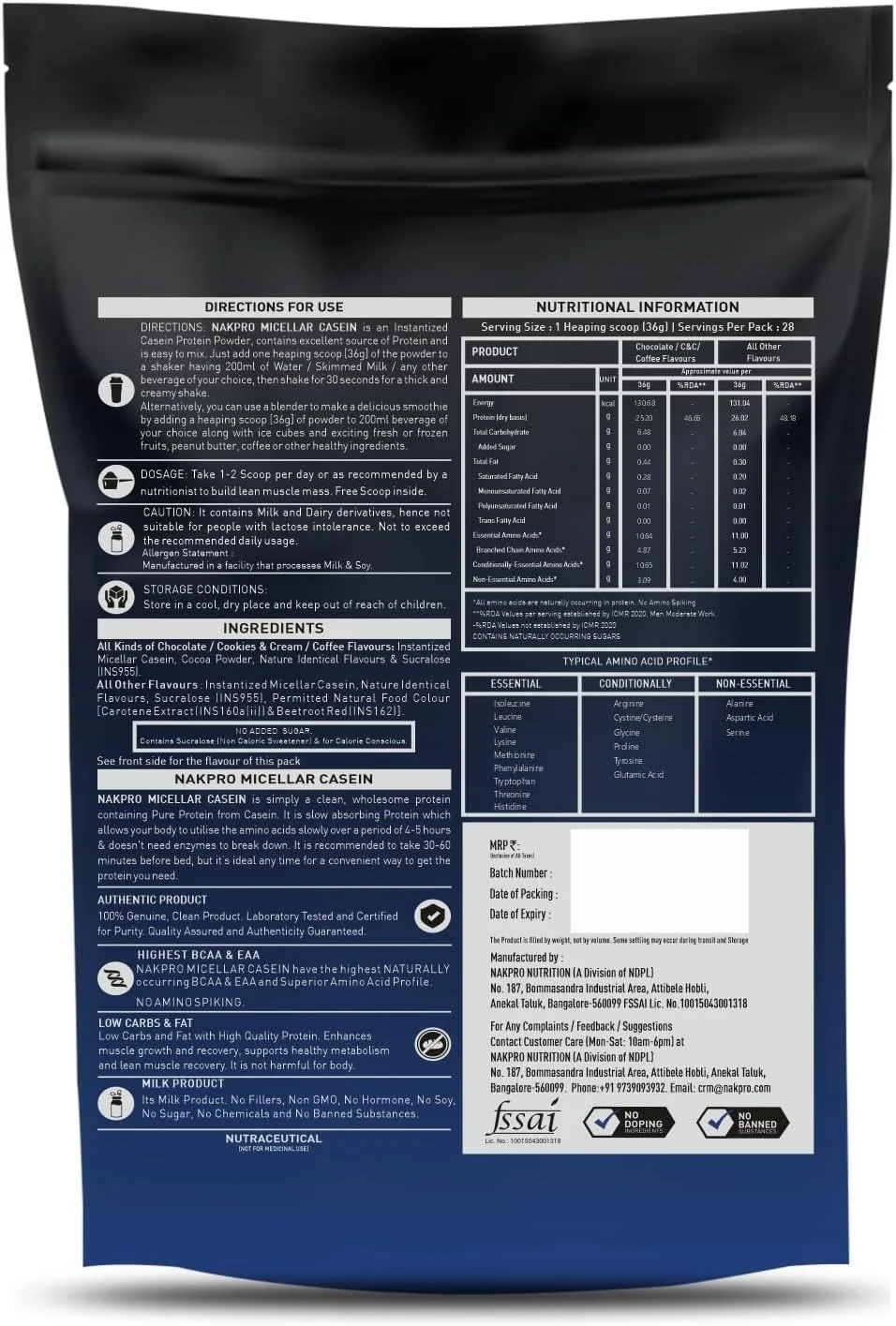 مکمل پروتئین کازئین میسلار 100% NAKPRO | 24 گرم پروتئین، 9.5 گرم EAAs، 4.63 گرم BCAAs | پودر پروتئین کازئین میسلار با جذب آهسته (قهوه، 1 کیلوگرم) مکمل پروتئین کازئین میسلار 100% NAKPRO | 24 گرم پروتئین، 9.5 گرم EAAs، 4.63 گرم BCAAs | پودر پروتئین کازئین میسلار با جذب آهسته (قهوه، 1 کیلوگرم)