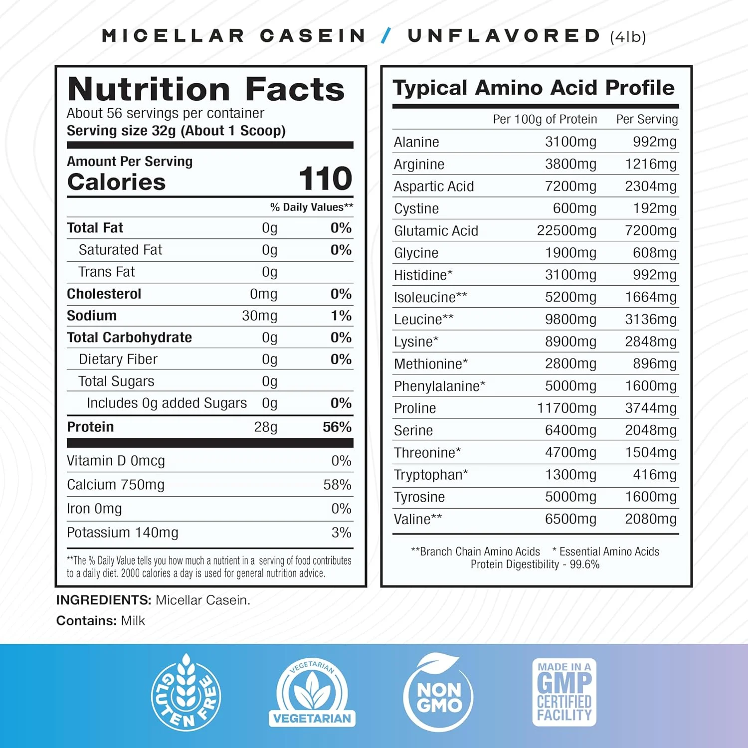 پروتئین کازئین میسلار Muscle Feast، کاملا طبیعی، تهیه شده از چراگاه، بدون هورمون، بدون سویا، بدون طعم، 4 پوند پروتئین کازئین میسلار Muscle Feast، کاملا طبیعی، تهیه شده از چراگاه، بدون هورمون، بدون سویا، بدون طعم، 4 پوند