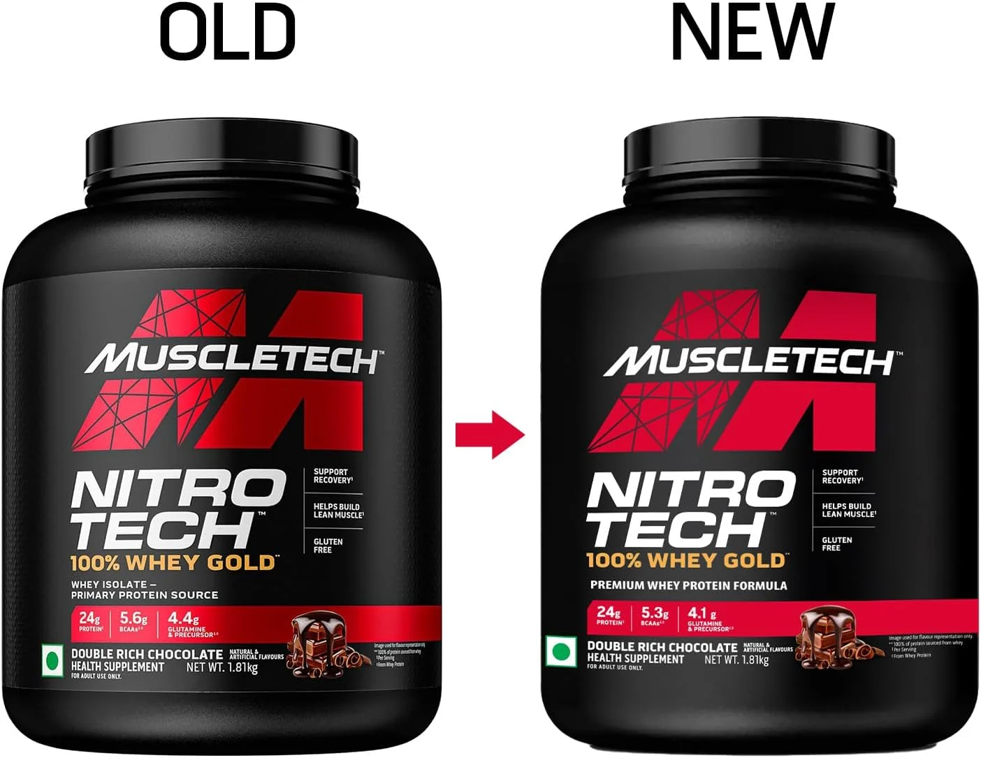 فرمول پروتئین وی نیترو تک الترا پیور ماسل تک برای ریکاوری سریع، بدون گلوتن، با 24 گرم پروتئین، 5.3 گرم BCAA و 4 گرم گلوتامین و پیش ساز پروتئین، نوشیدنی پروتئینی، شکلات دوبل ریچ، 5.00 پوند فرمول پروتئین وی نیترو تک الترا پیور ماسل تک برای ریکاوری سریع، بدون گلوتن، با 24 گرم پروتئین، 5.3 گرم BCAA و 4 گرم گلوتامین و پیش ساز پروتئین، نوشیدنی پروتئینی، شکلات دوبل ریچ، 5.00 پوند