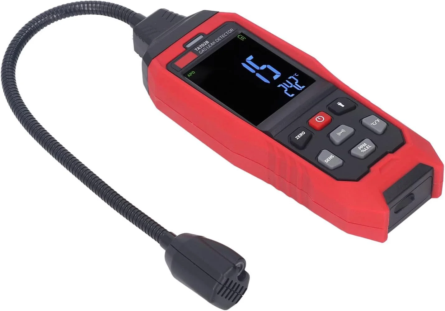 Gearwell Gas Detector, Gas Sensor, Portable Gas Leak Tester, Light Sound Alarm with HD Color Screen, Gas Monitoring Device, Industrial Safety Gas Detector