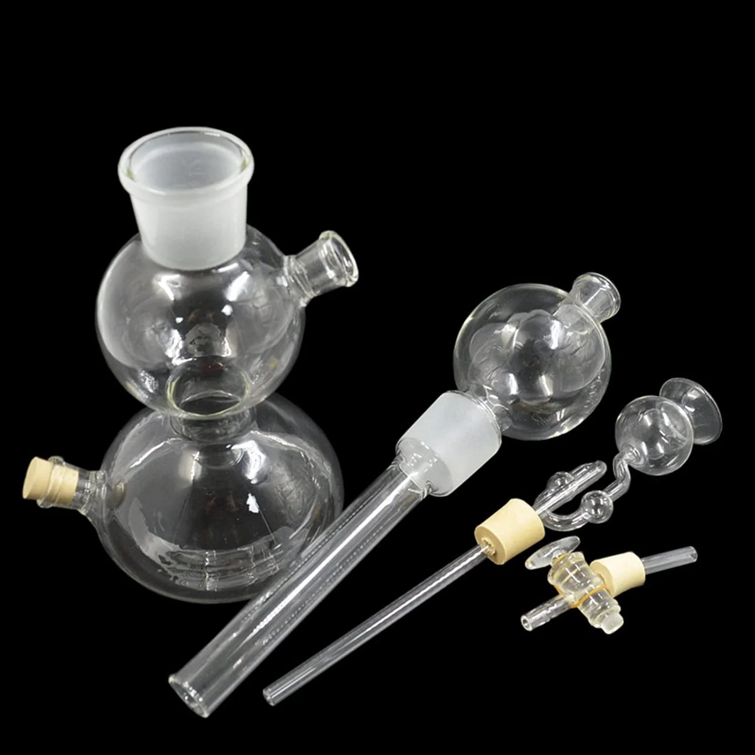 دستگاه تولید گاز آزمایشگاهی شیشه ای 250 میلی لیتری JHQWIDD