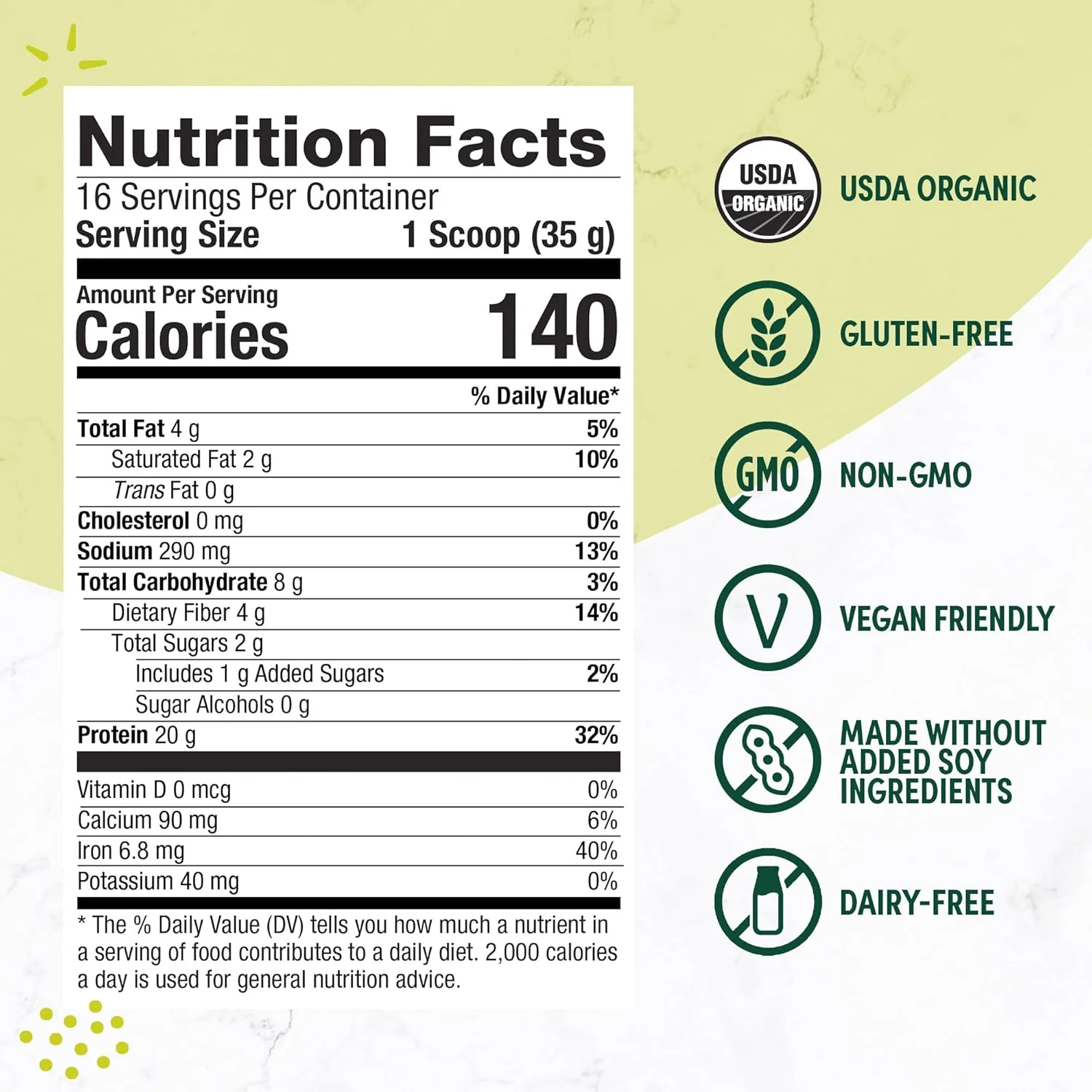 شیک پروتئینی ارگانیک گیاهی Muscletech Purely Inspired با پروتئین نخود و برنج قهوه ای - بدون لبنیات و گلوتن، غیر GMO و مناسب برای گیاهخواران، طعم وانیل فرانسوی خامه ای 680 گرم شیک پروتئینی ارگانیک گیاهی Muscletech Purely Inspired با پروتئین نخود و برنج قهوه ای - بدون لبنیات و گلوتن، غیر GMO و مناسب برای گیاهخواران، طعم وانیل فرانسوی خامه ای 680 گرم