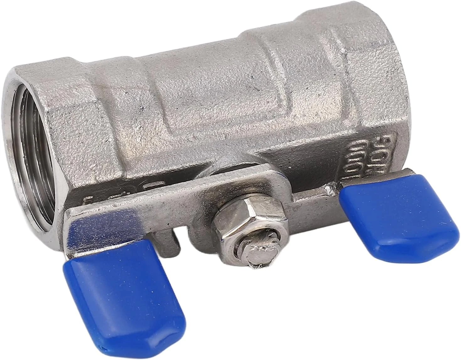 شیر توپی 1/2 اینچ NPT DN15 فولاد ضد زنگ 304 اتصالات لوله رزوه ای مادگی با دسته برای تجهیزات زهکشی پمپ آب، روغن، گاز و باغ