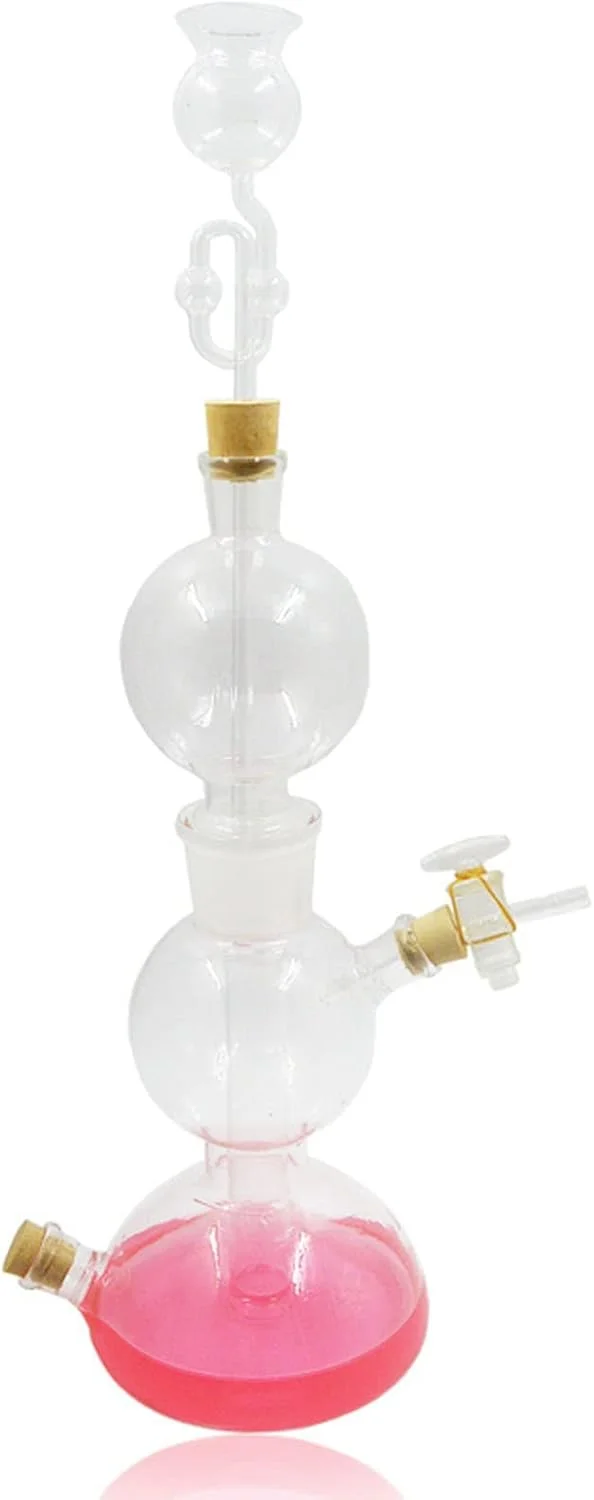 دستگاه تولید گاز آزمایشگاهی JHQWIDD 250ml، تجهیزات شیشه ای برای تهیه گاز در آزمایش های شیمیایی