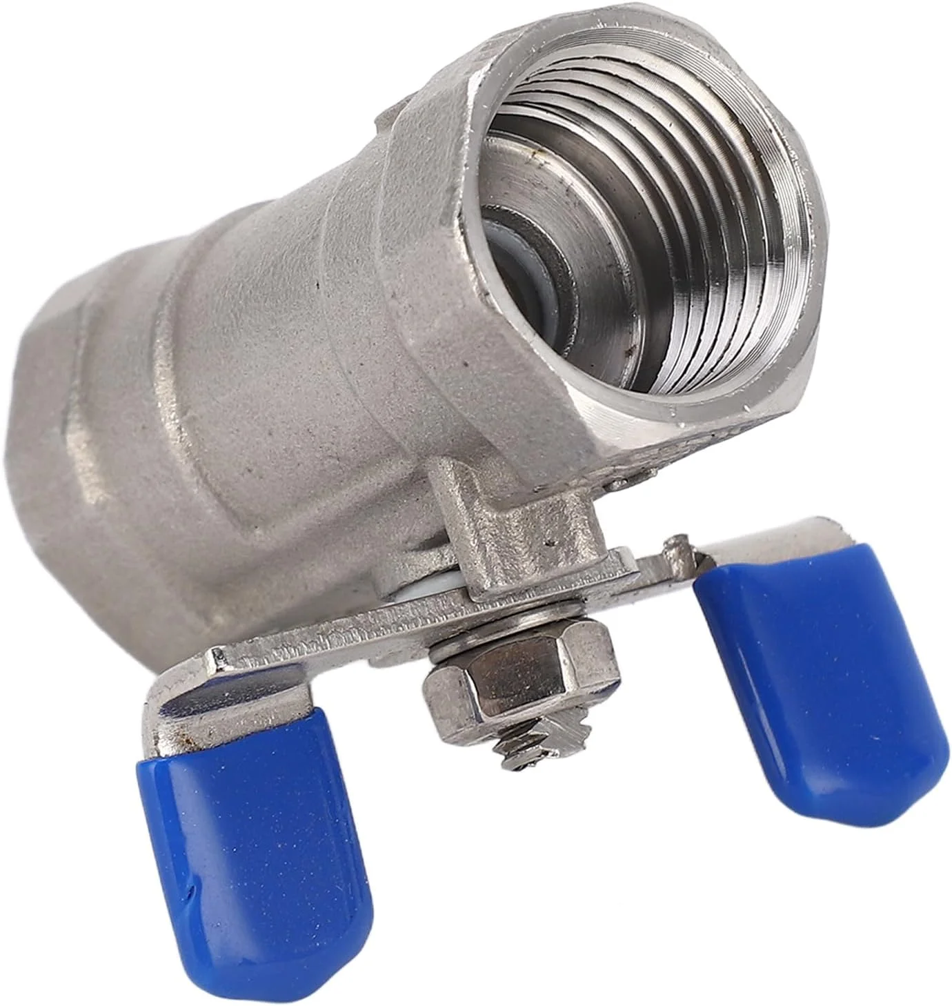 شیر توپی 1/2 اینچ NPT DN15 فولاد ضد زنگ 304 اتصالات لوله رزوه ای مادگی با دسته برای تجهیزات زهکشی پمپ آب، روغن، گاز و باغ