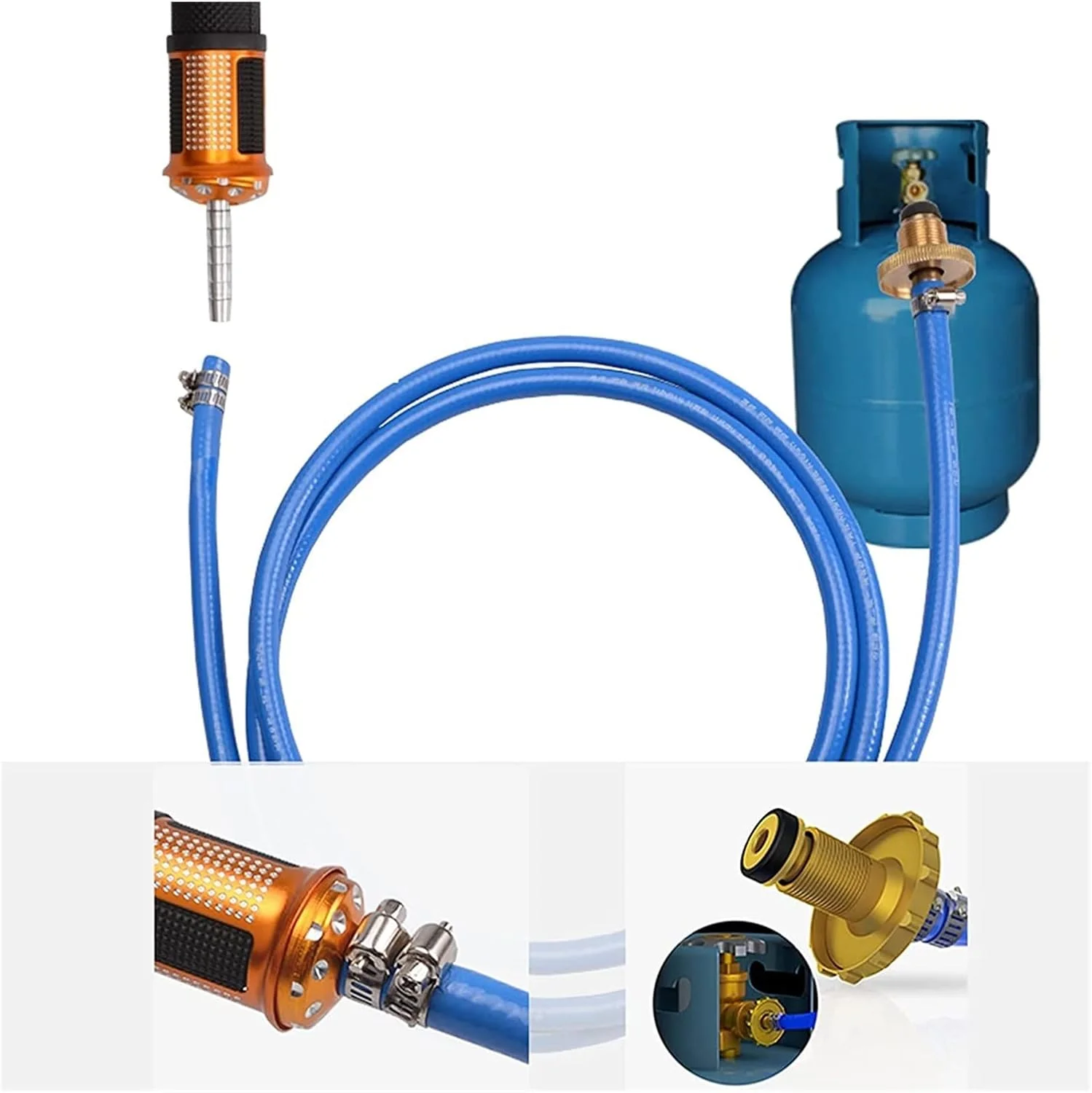 تفنگ جوشکاری JHQWIDD گاز مایع پروپان با احتراق الکترونیکی، تجهیزات مشعل جوشکاری برای لحیم کاری، جوشکاری، پخت و پز، گرمایش، مشعل جوشکاری تمام مس، ابزار لوله کشی، لوازم جانبی خانگی