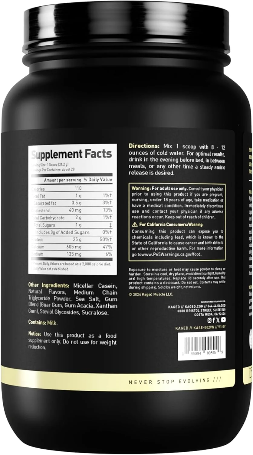 پودر پروتئین کازئین پریمیوم Kaged، کازئین میسلار وانیلی، مکمل فاقد مواد ممنوعه، عضله سازی و ریکاوری سریعتر، کازئین 27 سروینگ پودر پروتئین کازئین پریمیوم Kaged، کازئین میسلار وانیلی، مکمل فاقد مواد ممنوعه، عضله سازی و ریکاوری سریعتر، کازئین 27 سروینگ