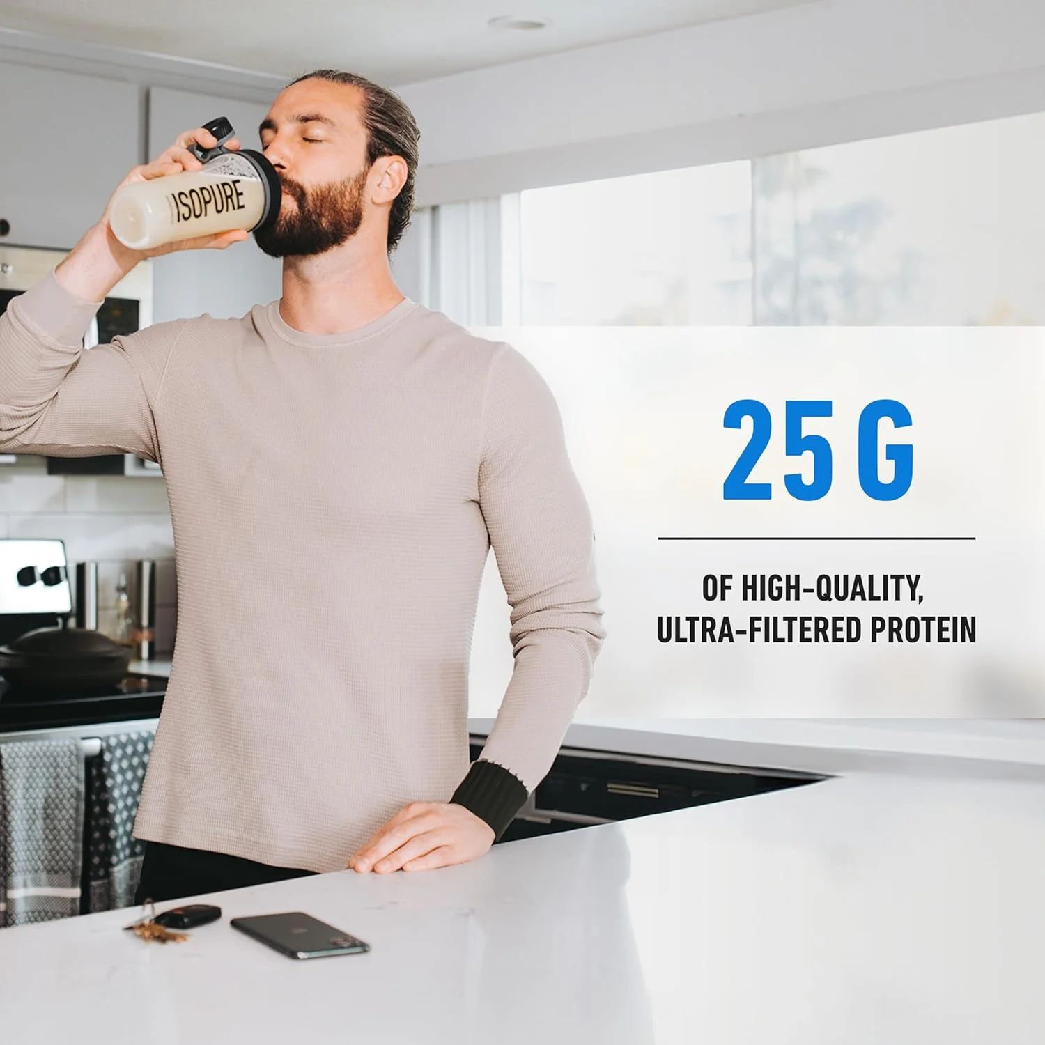 پودر پروتئین وی ایزوله ایزوپیور زیرو کرب با ویتامین C و زینک برای تقویت سیستم ایمنی، 25 گرم پروتئین و مناسب برای کتو - وانیل خامهای، 3 پوند (1.36 کیلوگرم)، 41 سروینگ پودر پروتئین وی ایزوله ایزوپیور زیرو کرب با ویتامین C و زینک برای تقویت سیستم ایمنی، 25 گرم پروتئین و مناسب برای کتو - وانیل خامهای، 3 پوند (1.36 کیلوگرم)، 41 سروینگ