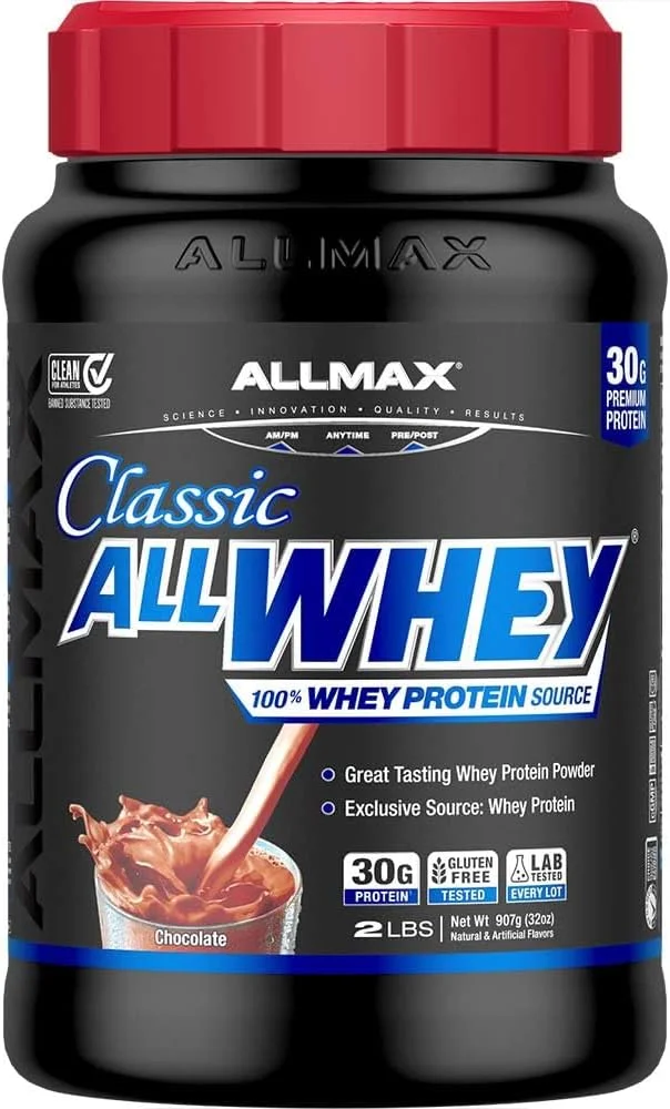 پروتئین وی 100% شکلاتی AllWhey Classic از ALLMAX Nutrition، 907 گرمی