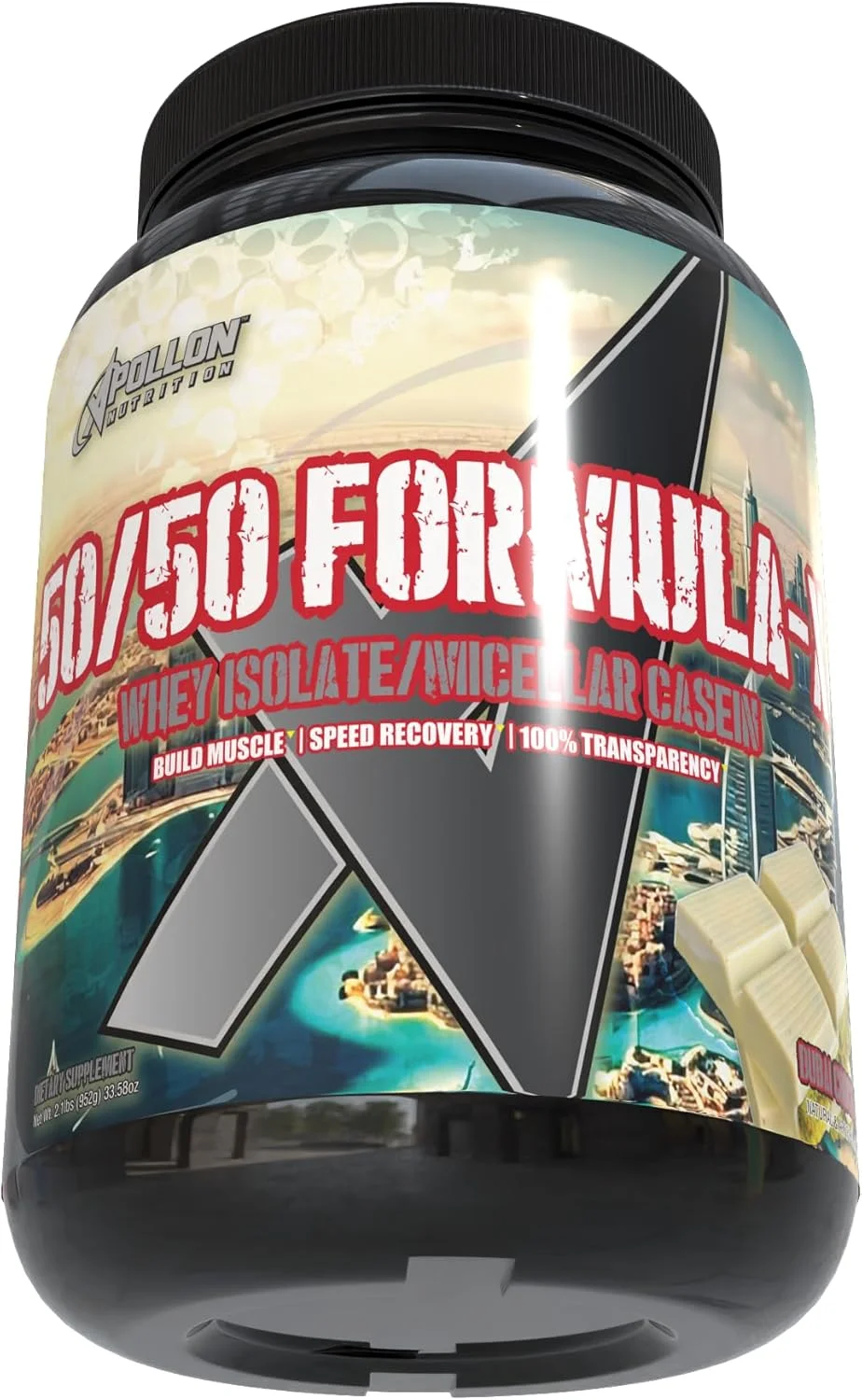 آپولون نوتریشن 50/50 فرمولا-ایکس | پروتئین وی ایزوله و کازئین | 2 پوند (شکلات دبی) آپولون نوتریشن 50/50 فرمولا-ایکس | پروتئین وی ایزوله و کازئین | 2 پوند (شکلات دبی)