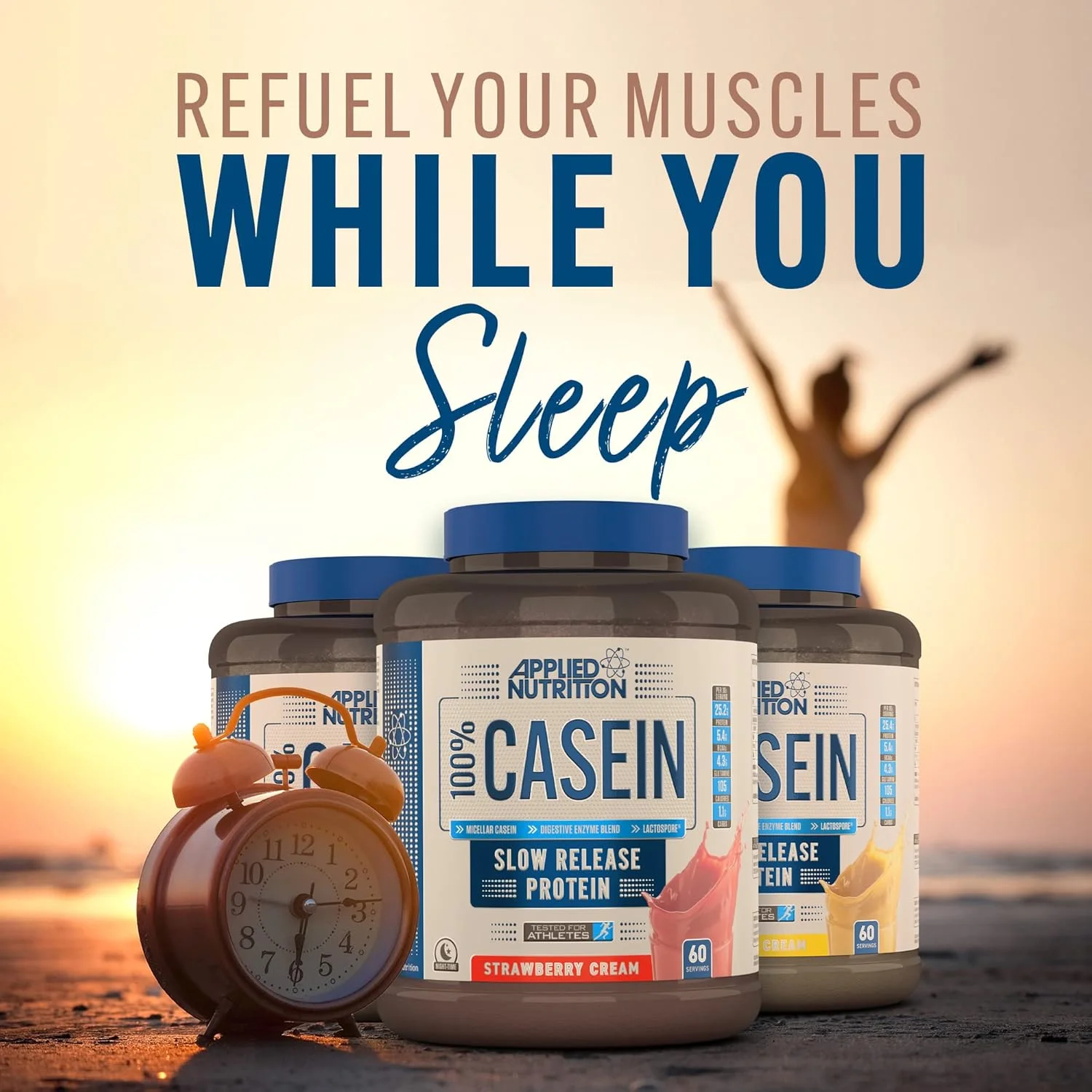 پودر پروتئین کازئین Applied Nutrition - مکمل کازئین میسلار، پروتئین با رهش آهسته (شکلاتی، 1.8 کیلوگرم)