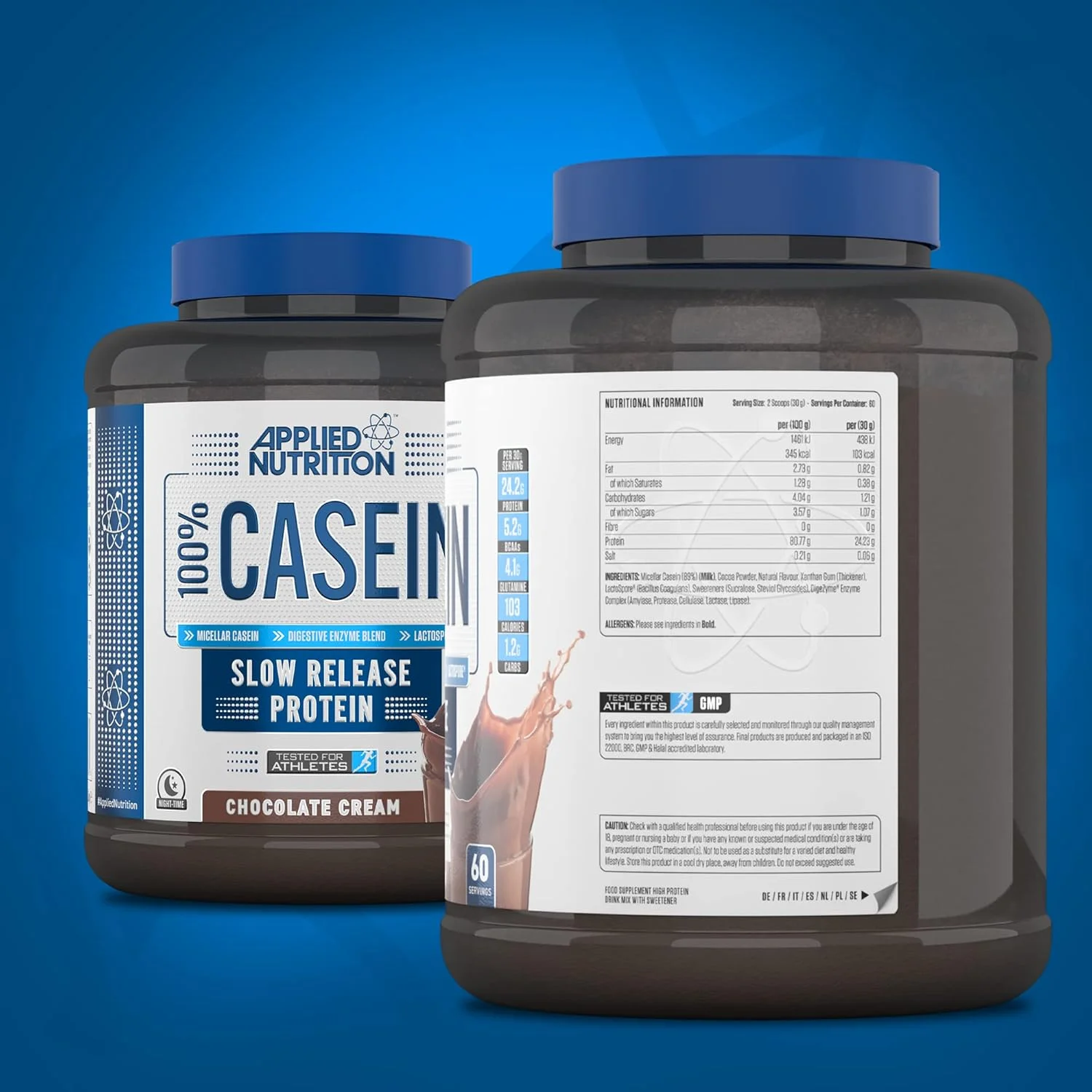 پودر پروتئین کازئین Applied Nutrition - مکمل کازئین میسلار، پروتئین با رهش آهسته (شکلاتی، 1.8 کیلوگرم)