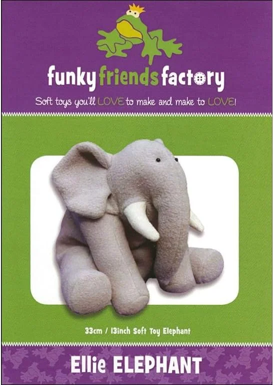 الگوی خیاطی فیل الی از Funky Friends Factory