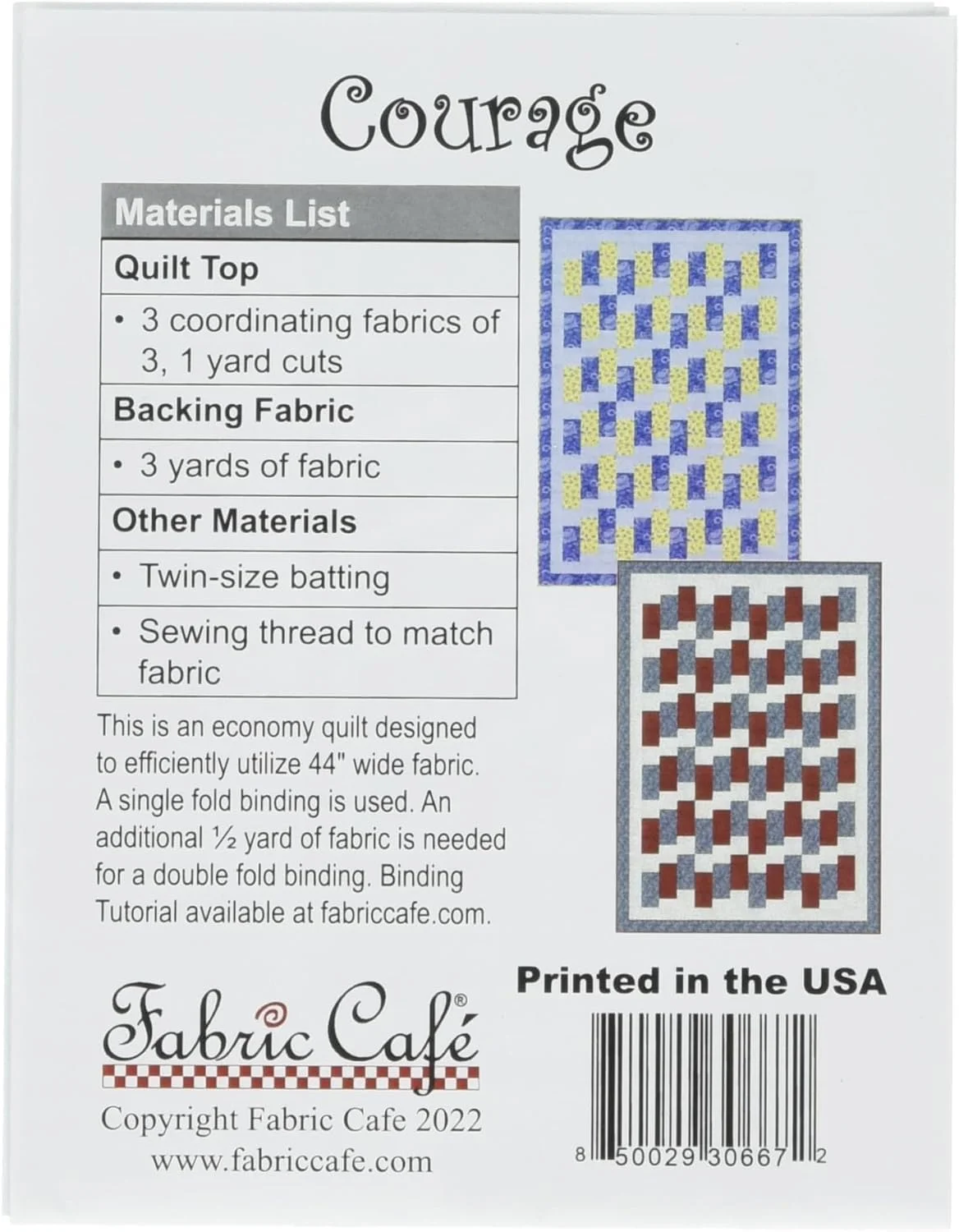 الگوی پارچه ای Fabric Cafe Courage، چند رنگ