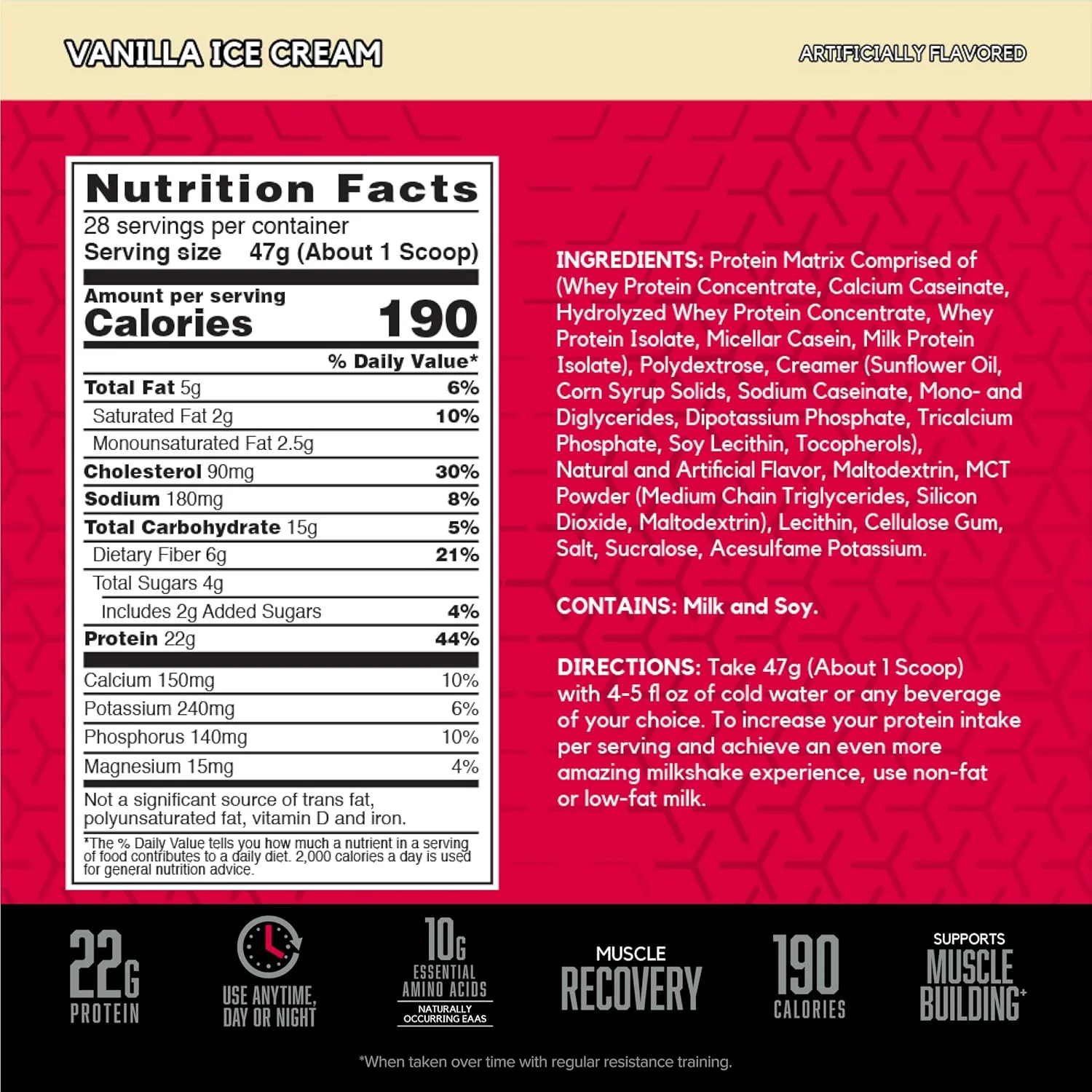 ماتریکس پروتئین فوق العاده ممتاز BSN Syntha-6، پودر پروتئین وی، کازئین میسلار، پودر پروتئین ایزوله شیر - بستنی وانیلی، 2.91 پوند، 28 سروینگ (1.32 کیلوگرم)