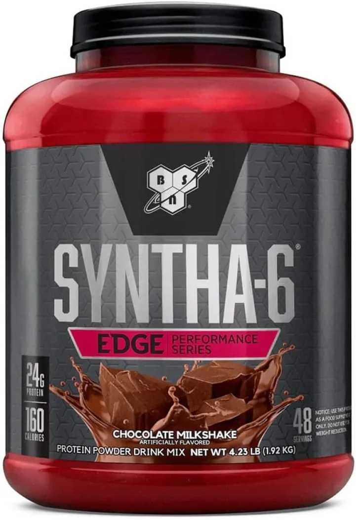 پودر پروتئین BSN SYNTHA-6 Edge، شکلاتی با وی هیدرولیز شده، کازئین میسلار، ایزوله شیر، کم شکر، 24 گرم پروتئین، میلک شیک، 48 سروینگ پودر پروتئین BSN SYNTHA-6 Edge، شکلاتی با وی هیدرولیز شده، کازئین میسلار، ایزوله شیر، کم شکر، 24 گرم پروتئین، میلک شیک، 48 سروینگ