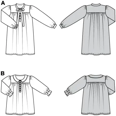 الگوی خیاطی لباس و بلوز دخترانه Burda Kids سایز 110-140 سانتی متر