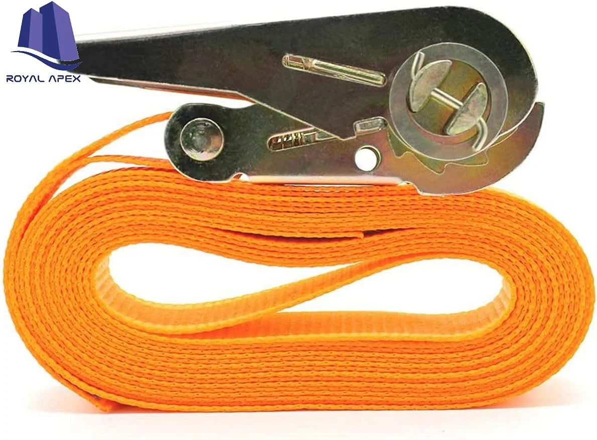 بند بار Royal Apex با ابعاد 1 اینچ در 10 متر، تسمه بارگیری سنگین قابل حمل، تسمه بستن چمدان، تسمه جغجغه ای قوی با سگک فلزی