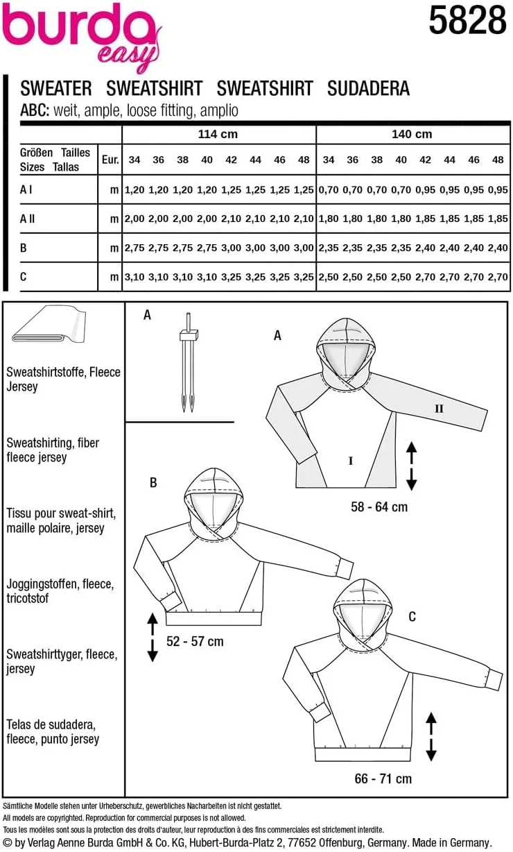 الگوی خیاطی بردا استایل 5828 بلوز [زنانه] سطح 1 فوق العاده آسان
