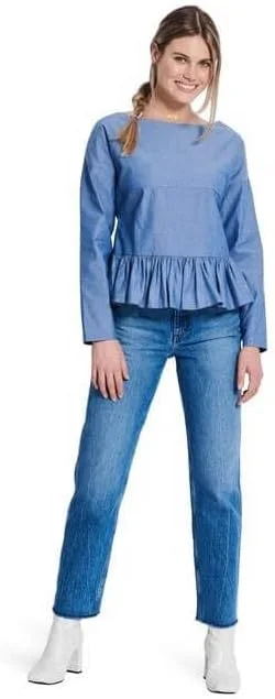 الگوی خیاطی بلوز زنانه مدل 5856 Burda style [سایز 36-46] سطح 1 فوق العاده آسان