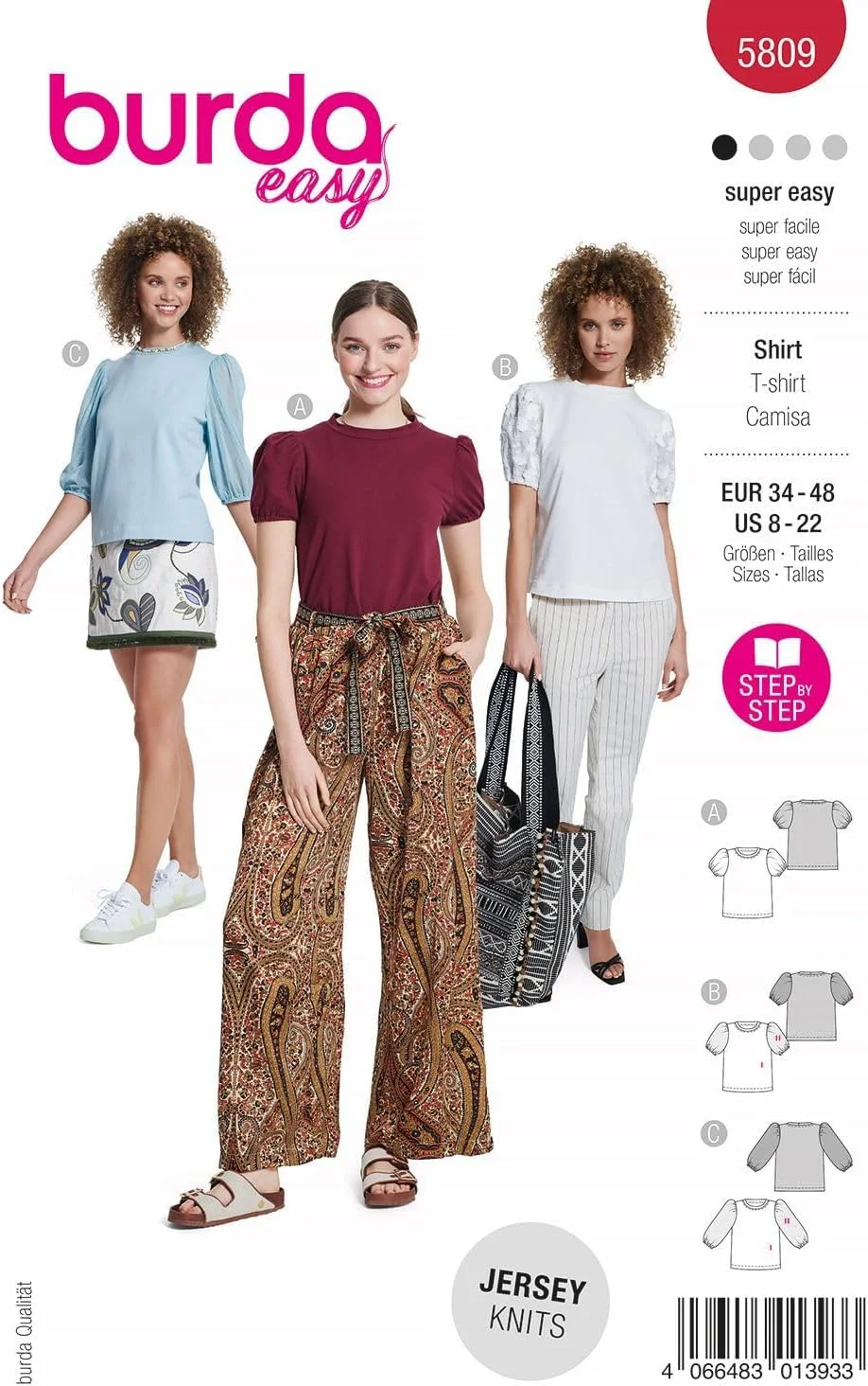 الگوی خیاطی پیراهن بردا استایل 5809 [سایز زنانه 36-46] سطح 1 فوق العاده آسان