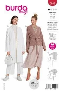 الگوی خیاطی بوردا استایل 5883 ژاکت و کاردیگان خودتان [سایز زنانه 36-46] سطح 1 مبتدی