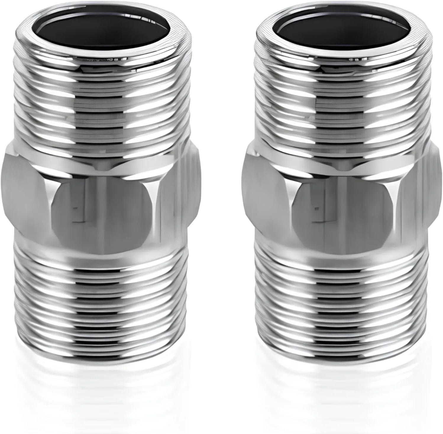 رویال اپکس 2 عدد مغزی شش گوش گالوانیزه دنده ای نر، اتصال لوله با نصب آسان آچار برای لوله کشی، آبیاری و مصارف صنعتی (1 اینچ در 1 اینچ)