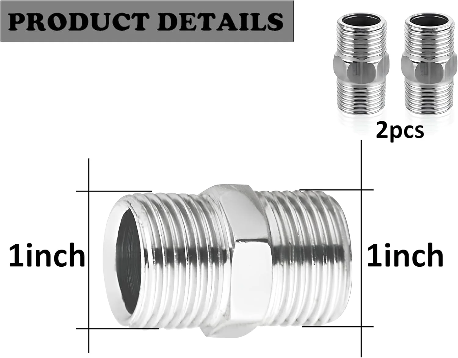 رویال اپکس 2 عدد مغزی شش گوش گالوانیزه دنده ای نر، اتصال لوله با نصب آسان آچار برای لوله کشی، آبیاری و مصارف صنعتی (1 اینچ در 1 اینچ) رویال اپکس 2 عدد مغزی شش گوش گالوانیزه دنده ای نر، اتصال لوله با نصب آسان آچار برای لوله کشی، آبیاری و مصارف صنعتی (1 اینچ در 1 اینچ)