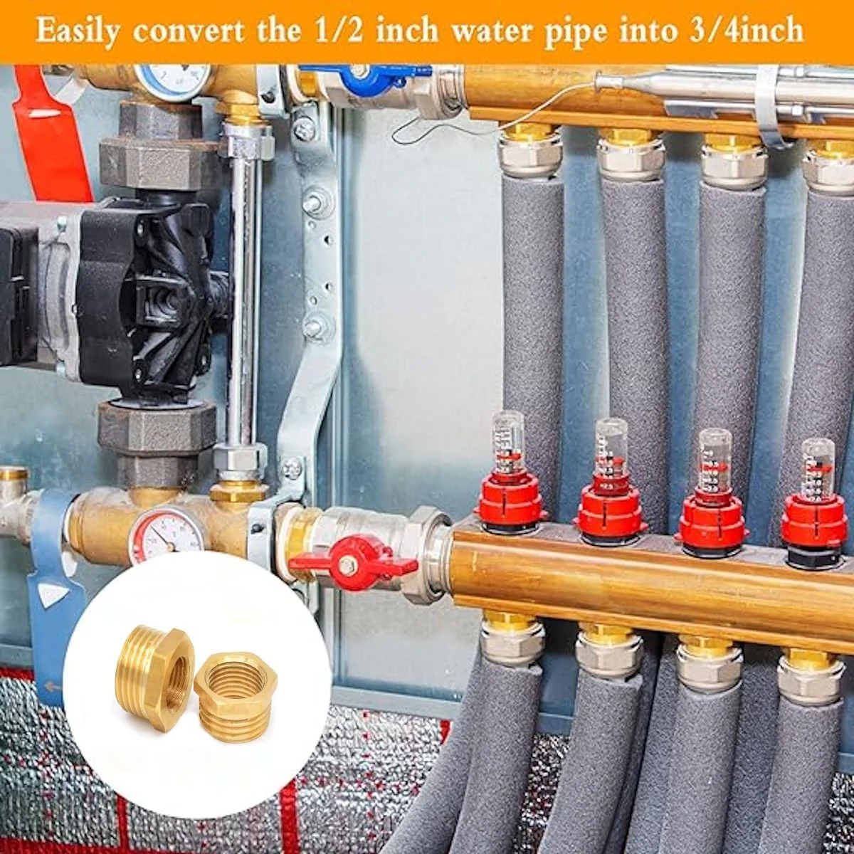 رویال اپکس بسته 2 عددی کاهنده برنجی BSP رزوه نر به BSP رزوه ماده، بوش کاهنده شش گوش، اتصالات لوله شیلنگ آداپتور (1''X1/2'') رویال اپکس بسته 2 عددی کاهنده برنجی BSP رزوه نر به BSP رزوه ماده، بوش کاهنده شش گوش، اتصالات لوله شیلنگ آداپتور (1''X1/2'')