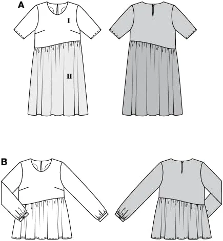الگوی خیاطی زنانه Burda Style برای لباس و تونیک سایزهای 36-46