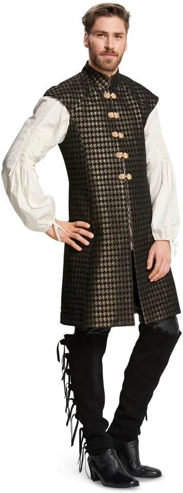 الگوی خیاطی مردانه بوردای استایل B6399 - پیراهن و جلیقه رنسانس مردانه، A(38-40-42-44-46-48)