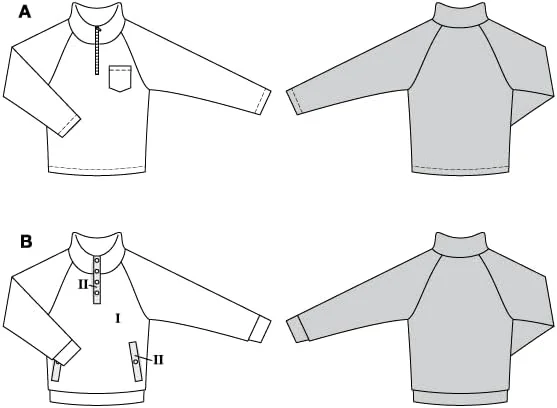 الگوی خیاطی مردانه بلوز زیپ دار Burda Style سایزهای 46-56