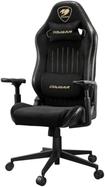صندلی گیمینگ COUGAR Explore Royal F با پارچه مخمل تنفسی و چرم PVC، دسته های سه بعدی، بالشتک های کمری و گردنی صندلی گیمینگ COUGAR Explore Royal F با پارچه مخمل تنفسی و چرم PVC، دسته های سه بعدی، بالشتک های کمری و گردنی