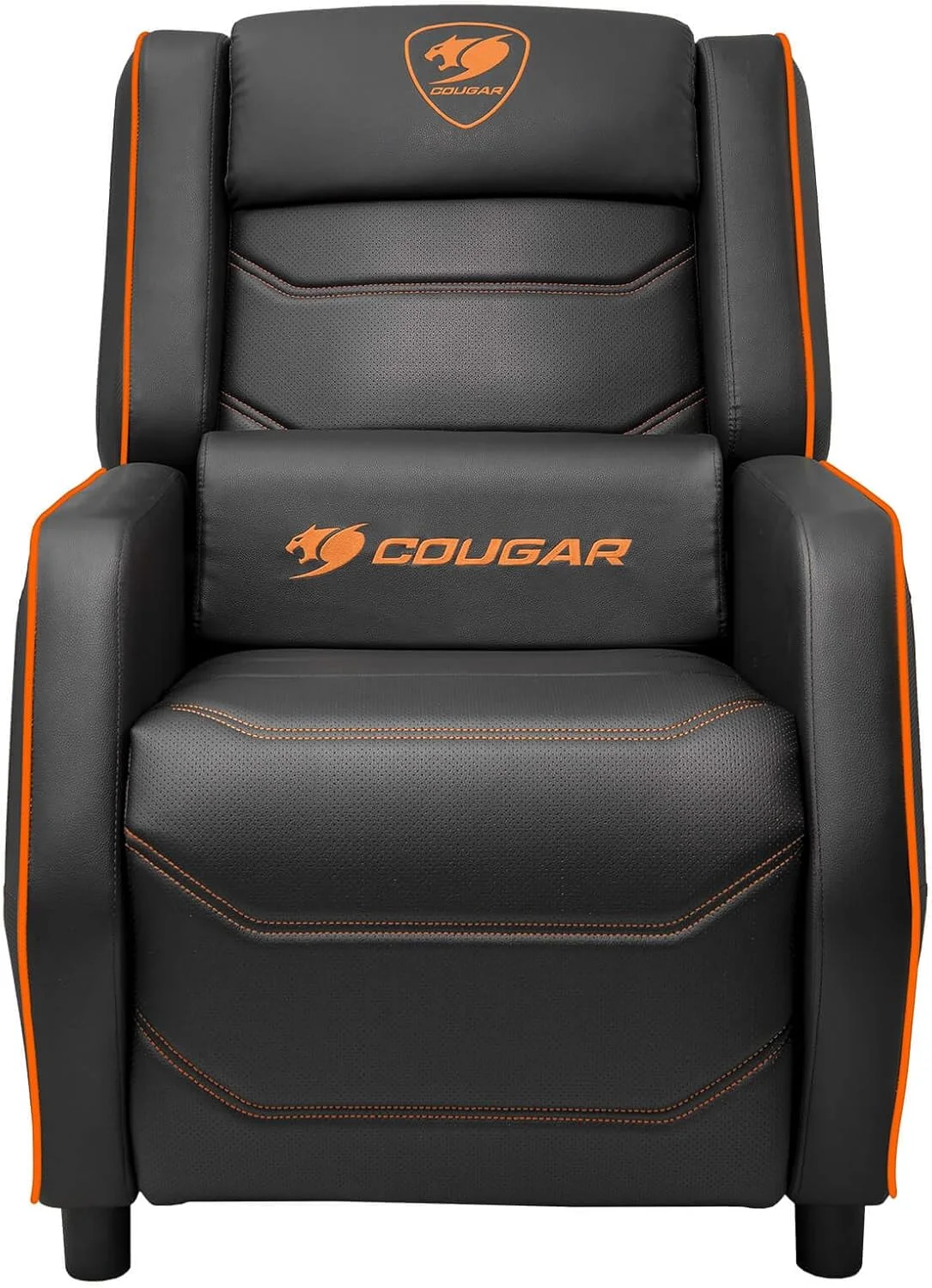 مبل گیمینگ Cougar مدل Ranger S، فریم فولادی، چرم PVC تنفسی، دارای بالش کمری، سیستم تکیه گاه 157 درجه، ظرفیت وزنی 160 کیلوگرم - نارنجی