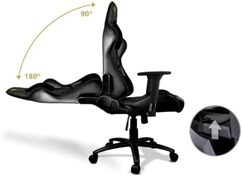 صندلی گیمینگ کوگار مدل Armor One Royal، فریم فولادی، چرم PVC تنفسی، سیستم تکیه گاه 180 درجه، ظرفیت وزن 120 کیلوگرم، استراحتگاه بازوی قابل تنظیم سه بعدی، پایه 5 ستاره فولادی