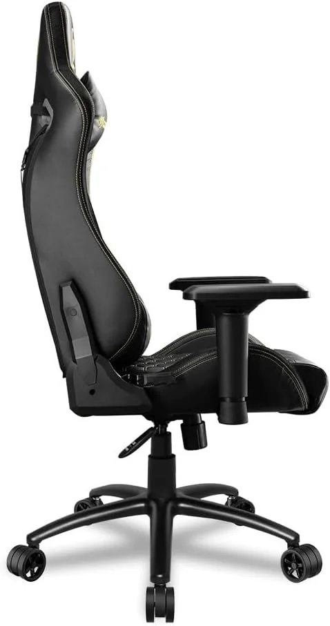 صندلی گیمینگ COUGAR OUTRIDER S، چرم PVC ممتاز، قابلیت خواباندن 180 درجه، تنظیم ارتفاع، دسته بازوی قابل تنظیم 4D، فریم فولادی، چرخ های 3 اینچی فوق العاده بزرگ - مشکی سلطنتی CGR-OUTRIDER S-RY