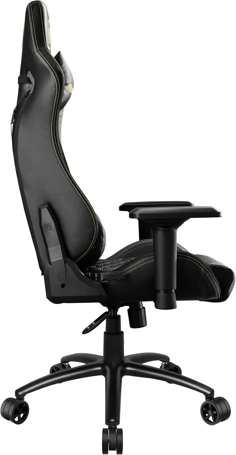 صندلی گیمینگ COUGAR OUTRIDER S، چرم PVC ممتاز، قابلیت خواباندن 180 درجه، تنظیم ارتفاع، دسته بازوی قابل تنظیم 4D، فریم فولادی، چرخ های 3 اینچی فوق العاده بزرگ - مشکی سلطنتی CGR-OUTRIDER S-RY