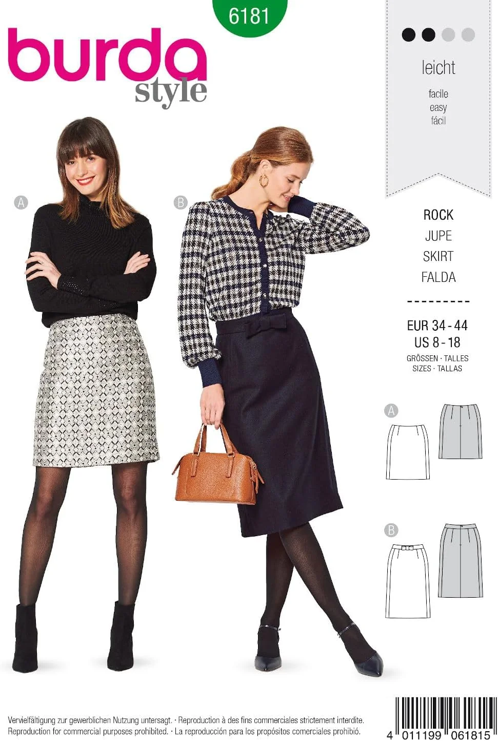 الگوی خیاطی آسان بردا 6181 سایز 8-10 زنانه