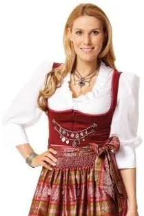 الگوی خیاطی لباس زنانه بوردای استایل مدل Burda Folklore B7443، ابعاد 19x13 سانتی متر