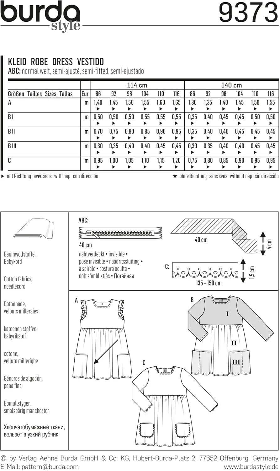 الگوی خیاطی لباس مدل burdastyle b9373، ابعاد 19x13x1 سانتی متر، سفید