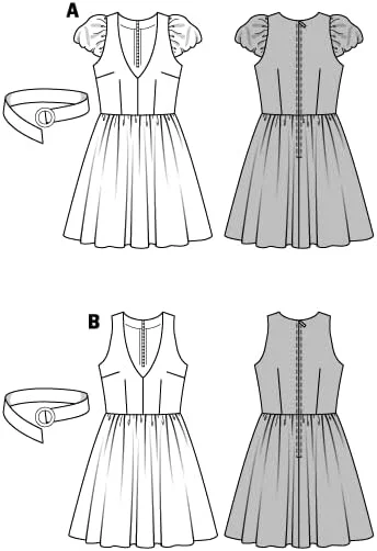 الگوی خیاطی لباس مدل burdastyle Burda B7556، ابعاد 19 در 13 سانتی متر الگوی خیاطی لباس مدل burdastyle Burda B7556، ابعاد 19 در 13 سانتی متر