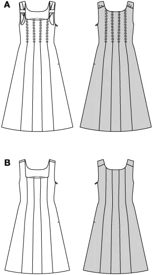 الگوی خیاطی زنانه Burda Style #5736، لباس میدی و مینی با پاپیون، سایزهای 36-38 الگوی خیاطی زنانه Burda Style #5736، لباس میدی و مینی با پاپیون، سایزهای 36-38