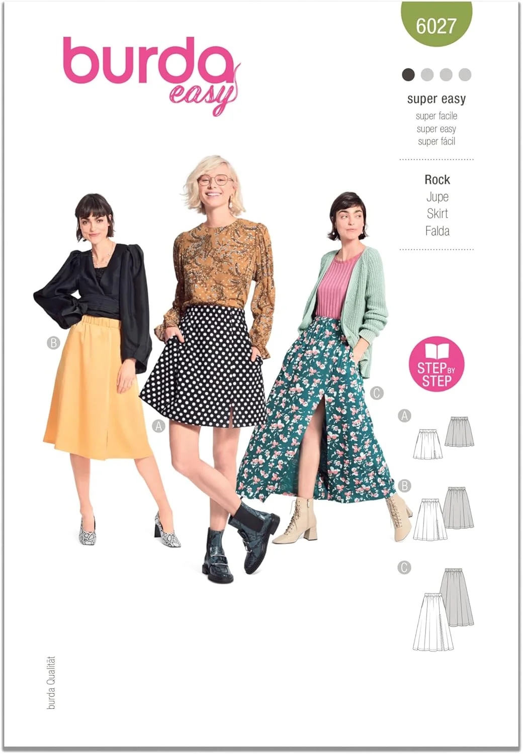 الگوی خیاطی دامن زنانه Burda Style B6027