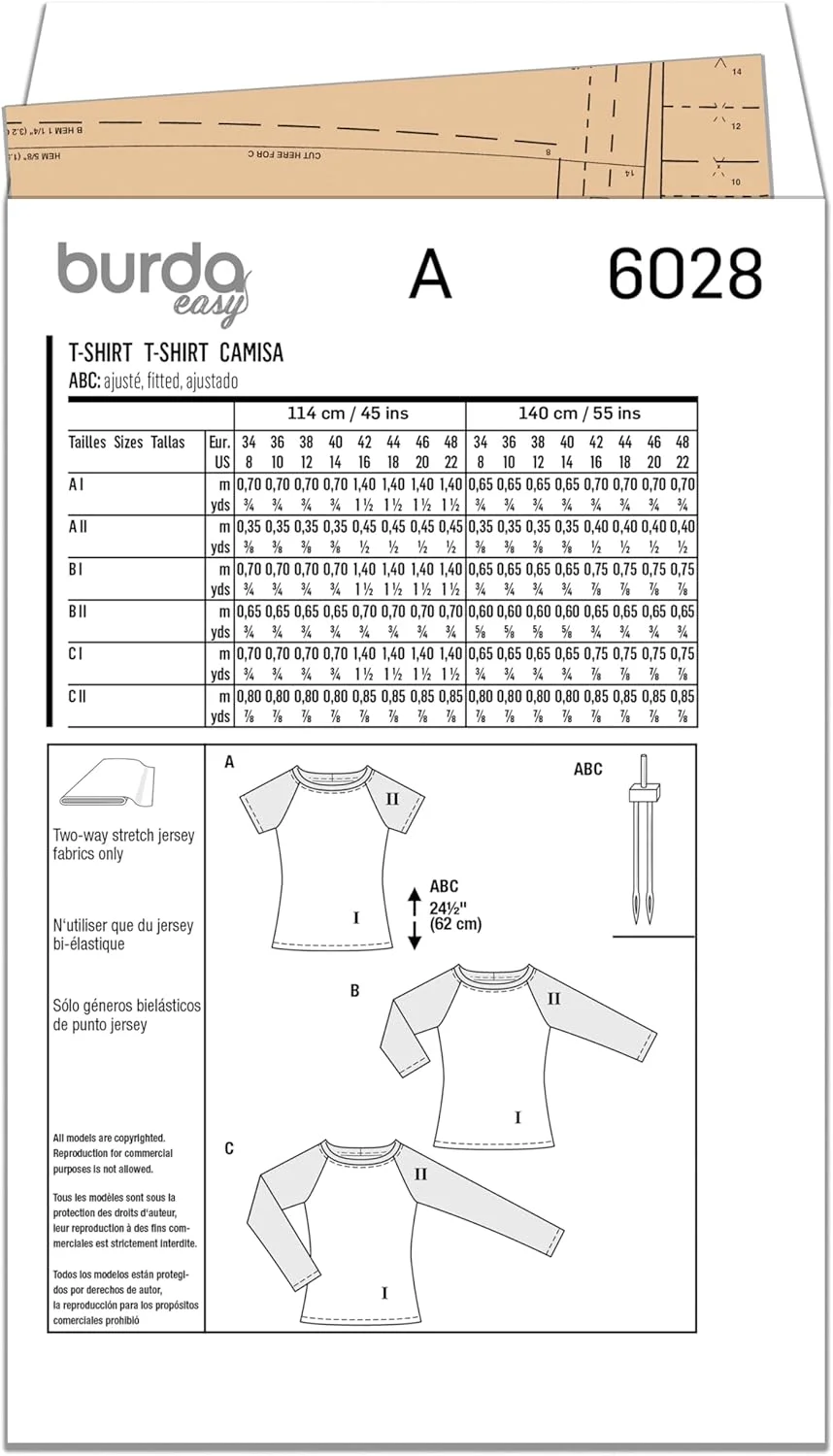الگوی خیاطی بوردا استایل B6028 تاپ زنانه الگوی خیاطی بوردا استایل B6028 تاپ زنانه