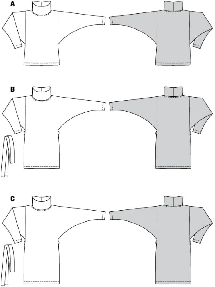 الگوی خیاطی بوردا استایل B6074 تاپ و پیراهن زنانه