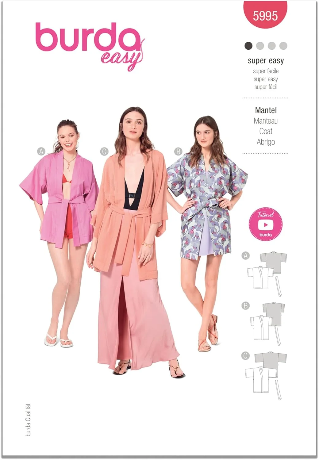 الگوی خیاطی بوردا استایل B5995 کت زنانه