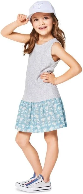 الگوی خیاطی Burda Style B9341 - لباس های تابستانی نخی دخترانه، A(2-3-4-5-6-7)